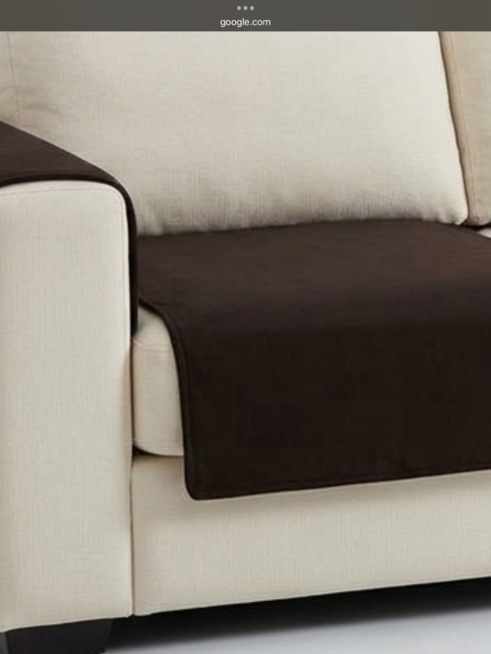 Coffee Brown / cream beige double sided sofa decoder covers 24/29 inches antisli
